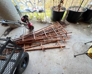 Several garden trellis