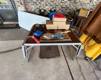 Folding camp table