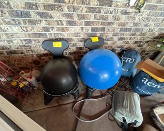 A pair of "Balance Ball" chairs 
