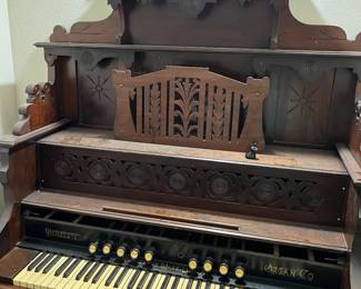 antique pump organ