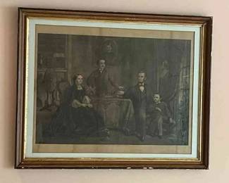 19thC. Haskell and Allen Illustration Of Lincoln Family 