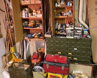 48 Drawer Green Cabinet And Supplies 