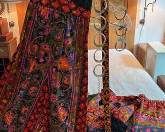 1960s WideLegged HalterTop Jumpsuit With Matching Shawl, Skirt