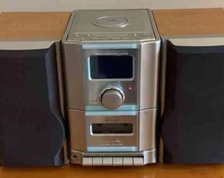 Bookshelf Stero CD And Tape Player 