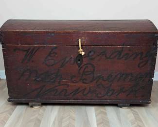 Domed Blanket Chest, Signed W. Everding, Early 19th Century 
