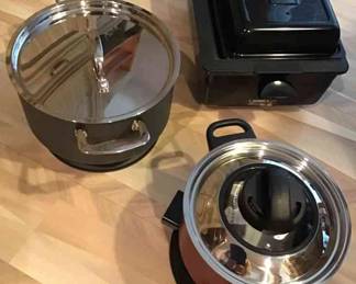 Electric Roaster And Sauce Pans