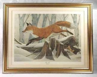John A Ruthven Red Fox Signed And Numbered Print