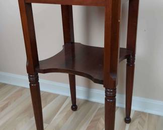 Mahogany Two Shelf Lamp Stand, Vintage