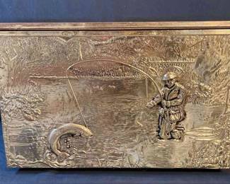 Metal Embossed Kindling Coal Box