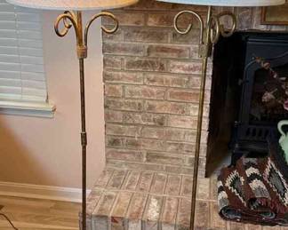 Metal Floor Lamps With Distressed Finish