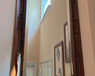 Ornately Framed Antique Mirror 