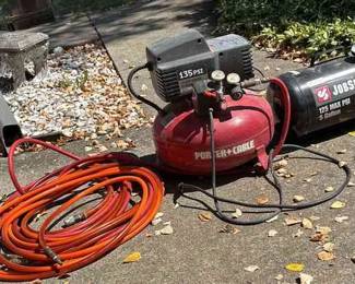 Porter Cable Air Compressor And Jobsmart Tank