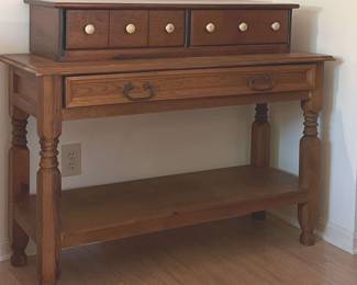 Rustic Hall Table Long Drawered Cabinet 