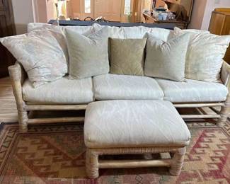 Rustic Sofa With Decorative Pillows