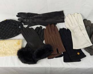 Vintage Beaded Purses And Leather Gloves