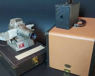 Vintage Golde Manumatic Slide Projector and Kodac Camera
