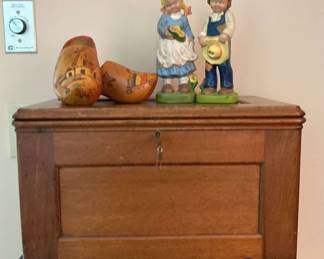 Wooden Box With Cute Collectibles 