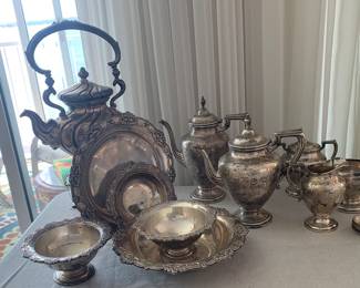 Large pieces of sterling silver