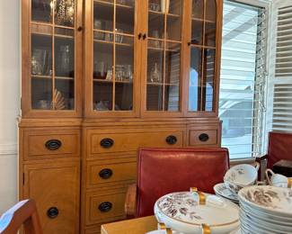 Hollywood Regency "Gothic" style, Secretary/Bookcase/Cabinet by Rway Furniture