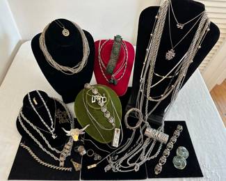 Vintage Silver and Costume Jewelry, Monet, Trifari, and Pierre Cardin, and others