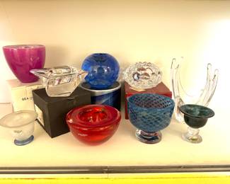 Scandinavian Glass/Crystal by Kosta Boda and Orrefors, 