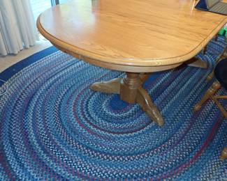 OAK TABLE AND CHAIRS - LEAVES