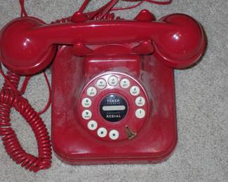 RED DIAL PHONE