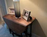 dropleaf table and lamp