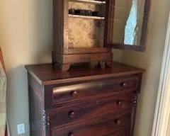 dresser and cabinet