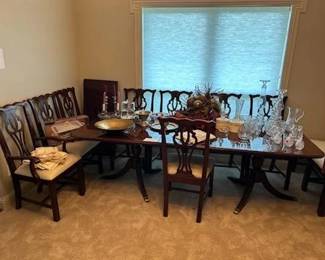 dining table and 10 chairs