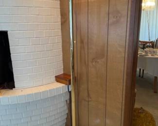 	Vintage Brass Tone Torchiere Floor Lamp