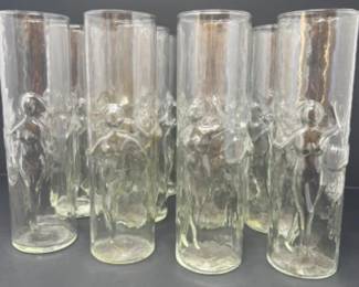 1960s Vintage Libbey "La Femme" Highball Glasses, Set of 12 - Original Box