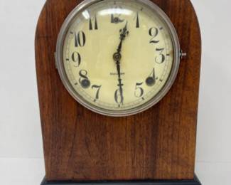 Vintage Gilbert Wood Dome Shelf Clock