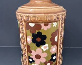 Vintage Flower Power McCoy Pottery Cookie Jar Canister 254