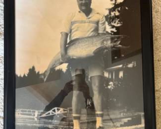 The Big Catch - Framed Vintage Fishing Photo