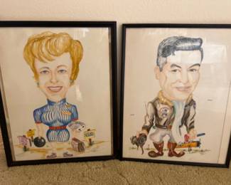 Vintage Caricature Portraits - 17x21"