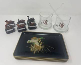 Mallards & Ducks - Napkin Holders, Cocktail Glasses, & Trays
