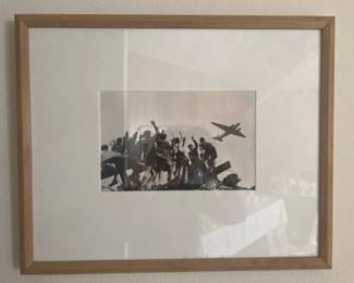 Berlin Children Cheering Airlift Plane Framed Print