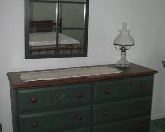 Painted dresser with mirror