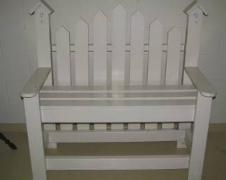 Picket fence bench