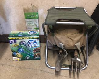 garden seat & tools