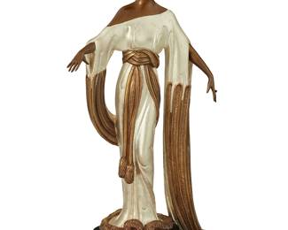 1280
Romain (Erté) De Tirtoff
1892-1990
"Negligee," 1984
Cold-painted and patinated bronze
Edition: 56/300
Signed, numbered, and dated: Erte / Fine Art Acquisition JM-FAA ©
17.125" H x 11" W x 5.5" D
Estimate: $1,500 - $2,500