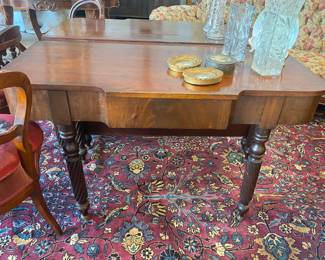 Early antique banquet table ( pair of “D” tables ) 