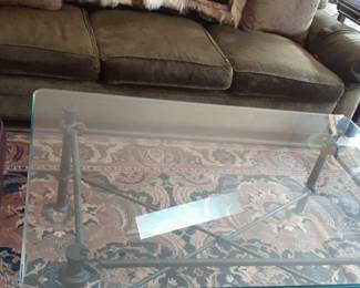 Iron and Glass Coffee Table