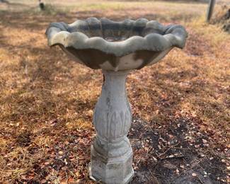 Concrete bird bath