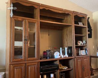 Oak entertainment center
