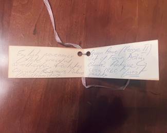 Item 12: note regarding the chairs