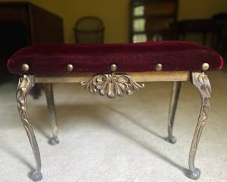 Item 24: Stunning 1930s Art Deco Velvet Bench $119
H 17 1/2” x W 24” x D 12”