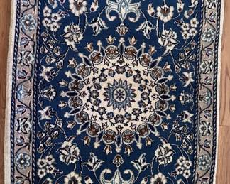 Item 83: handwoven navy rug 135cm x 94cm $198