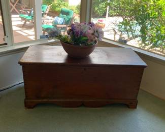 antique chest. very thick solid wood